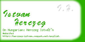 istvan herczeg business card